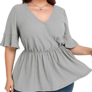 4x Plus size peplum top